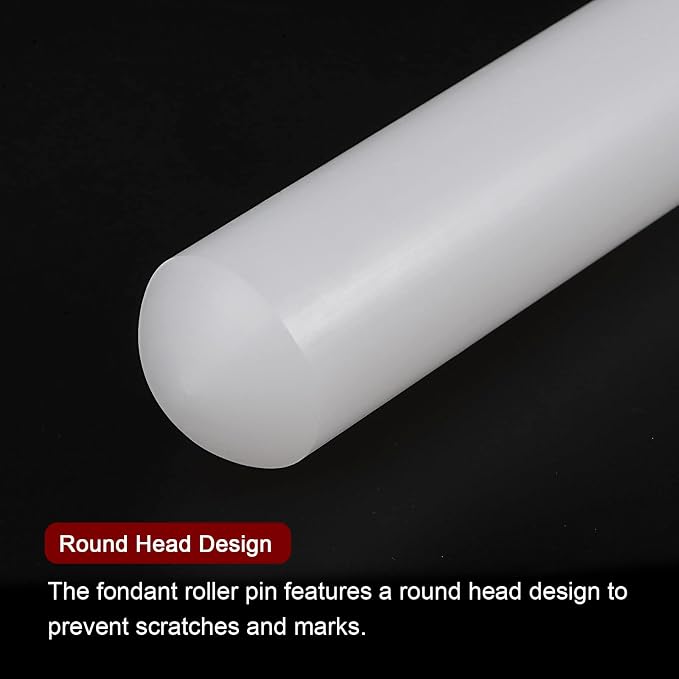 HARFINGTON Fondant Rolling Pin 13 Inch x 1.38 Inch PP Plastic Non-Stick Fondant - Image 4