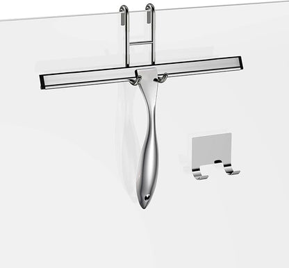 Shower Squeegee for Glass Door 12-Inch Stainless Steel Bathroom Squeegee Window by SSTOOHL