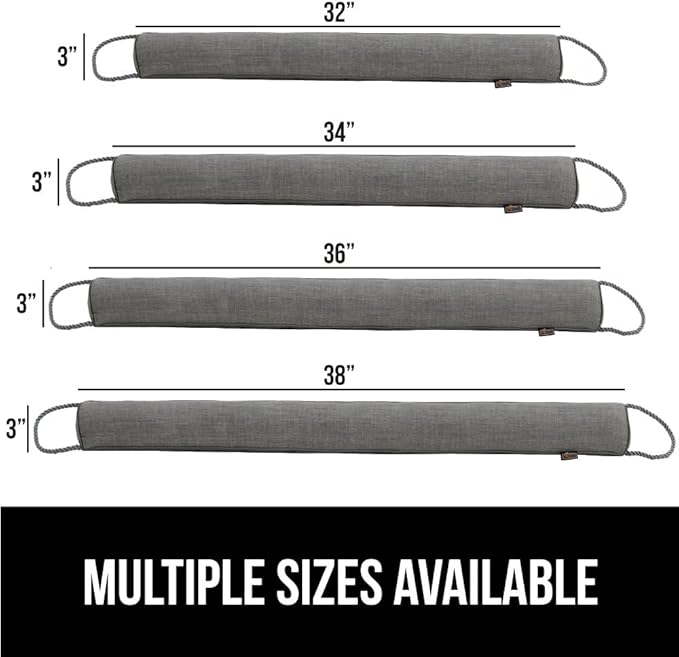 GORILLA GRIP Door Draft Stopper for Bottom of Doors, Weather Stripping Seal Blocks Hot Air, Noise, Bugs, Keeps Cold AC in, Sound Proofing Easy Install Gap Filler, Home Essentials, 36 Inch, Slate Gray