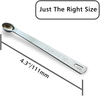 3PCS 1/8 Teaspoon Single Tiny Measuring Spoon, Small Individual Stainless Steel - Image 2