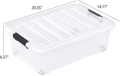20 Quart Clear Plastic Under Bed Storage Bin - Image 2