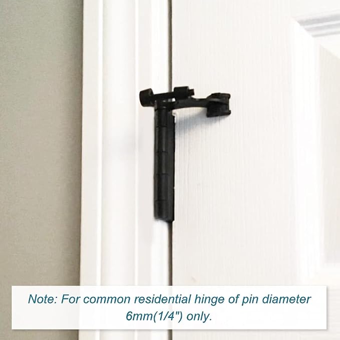 24 Pack Hinge Pin Black Door Stopper, Adjustable Heavy Duty Hinge Pin Door Stop - Image 7
