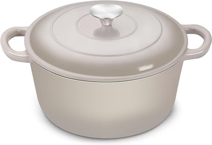 TeamFar Dutch Oven, 6QT Enameled Cast Iron Dutch Oven Cooking Pot by TeamFar