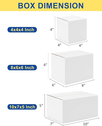 Assorted-Sizes-Shipping-Boxes-45-Pack: 4x4x4 & 8x6x6 & 10x7x5 - Image 3