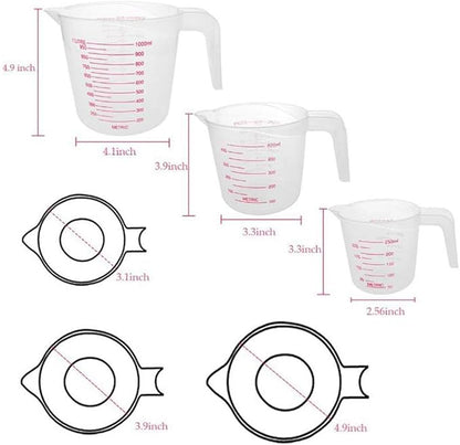 MIZORLIE Plastic Measuring Cup Set - Image 3