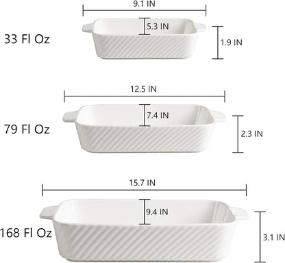 Sweejar Ceramic Baking Dish Set, Cake Baking Dish - Image 3
