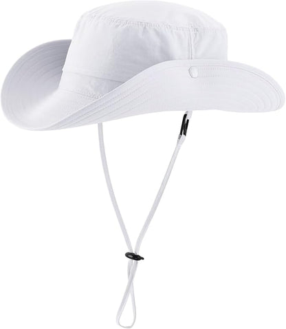 Connectyle Sun Hat for Men Women Outdoor UV Protection Safari Hat for Fishing Hiking Gardening Breathable Cowboy Hat UPF50