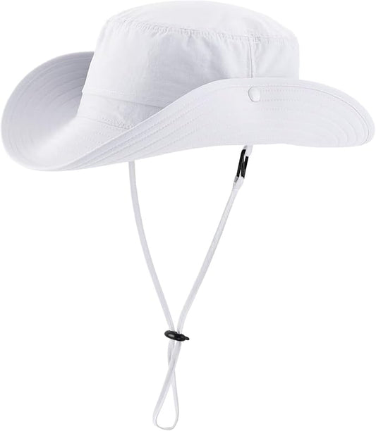 Connectyle Sun Hat for Men Women Outdoor UV Protection Safari Hat for Fishing Hiking Gardening Breathable Cowboy Hat UPF50