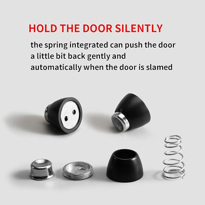 YAGU Door Stopper 6 Pack Magnetic Door Stops, Zinc Alloy Matte Black Door Catch - Image 8