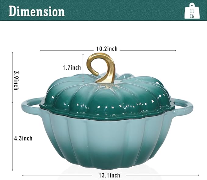 Pumpkin Enameled Cast Iron Dutch Oven - Image 5
