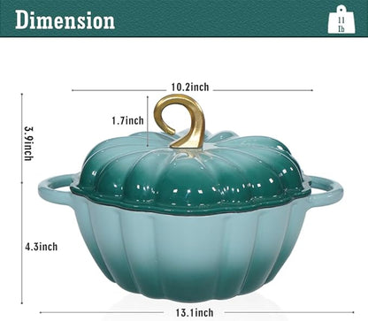 Pumpkin Enameled Cast Iron Dutch Oven - Image 5