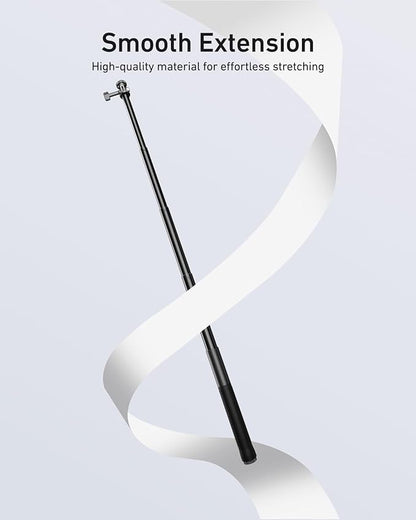 TELESIN 47" Extension Selfie Stick, Portable Handheld Invisible Monopod Pole for GoPro Hero 13 12 11 10 Insta360 X5 X4/DJI Osmo 360/Action 5 4 Pocket/AKASO Vlog Selfie Stick, Action Camera Accessories