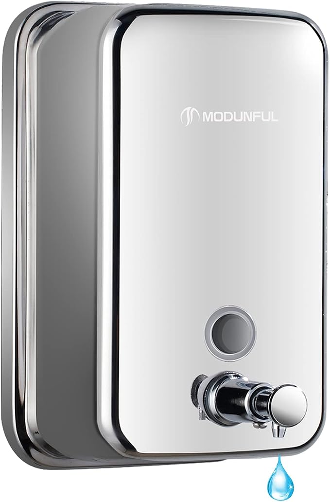 Stainless Steel Soap Dispenser for Home – 16.9oz Wall Mount, Anti-Leak Pump by modunfulbathroom