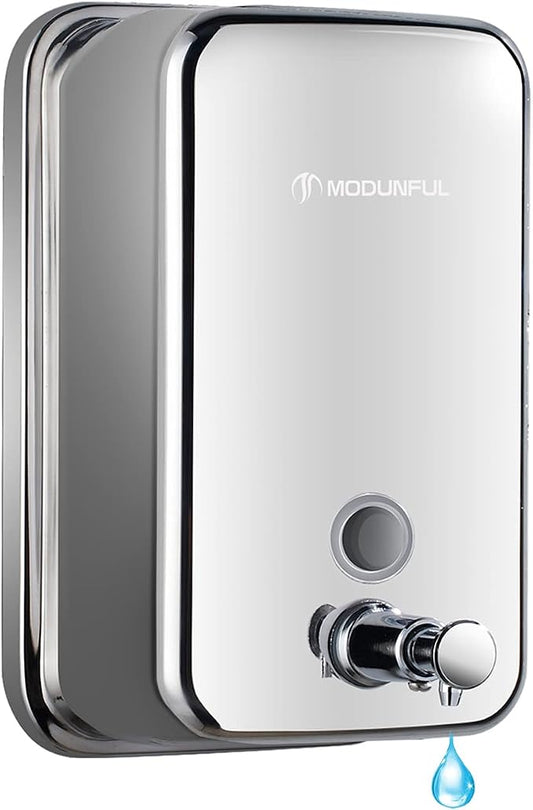 Stainless Steel Soap Dispenser for Home – 16.9oz Wall Mount, Anti-Leak Pump by modunfulbathroom