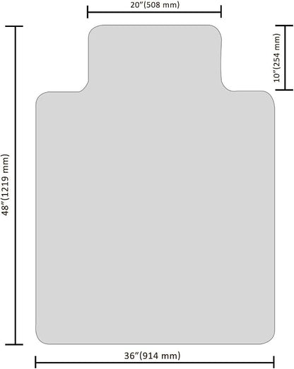 Office Chair Mat for Hardwood Floor, 48”x 36” Clear Floor Protector Mat for - Image 7