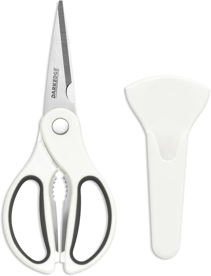 Kitchen Scissors with Magnetic Holder Heavy Duty Magnetic Scissors by DARKEDGE