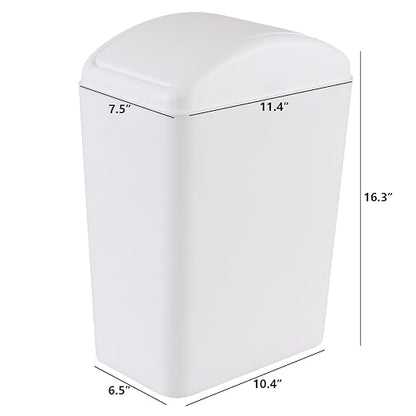4.5 Gallon Plastic Swing Top Garbage Can, Swing Lid Trash Bins - Image 2
