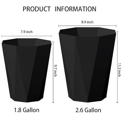 2 Pack Small Trash Can 1.8 Gallon Waste Basket Bathroom Garbage Bin - Image 4