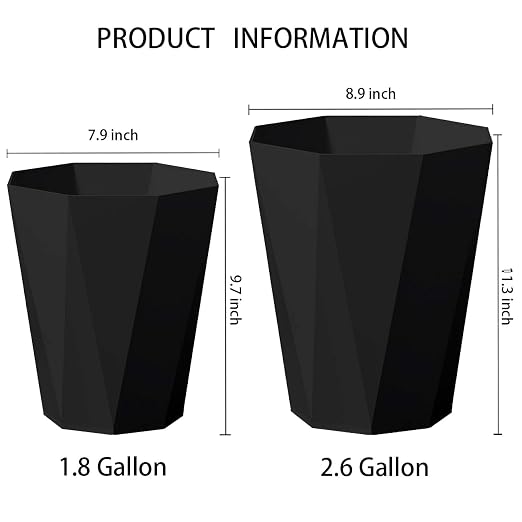 Small Trash Can 2.6 Gallon Bathroom Garbage Can Waste Basket Recycling Bin - Image 3
