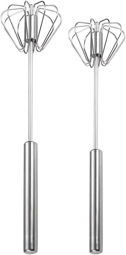 Semi-automatic Whisk, Stainless Steel Egg Beater, Versatile Milk Frother by Unknown
