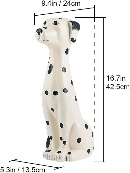 Allure Home Creation Dalmatian Dog White & Black 2-Piece Ceramic Toilet Brush - Image 3