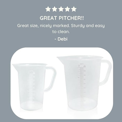 Plastic Graduated Measuring and Mixing Pitcher - 1000ml Plastic Graduated - Image 8