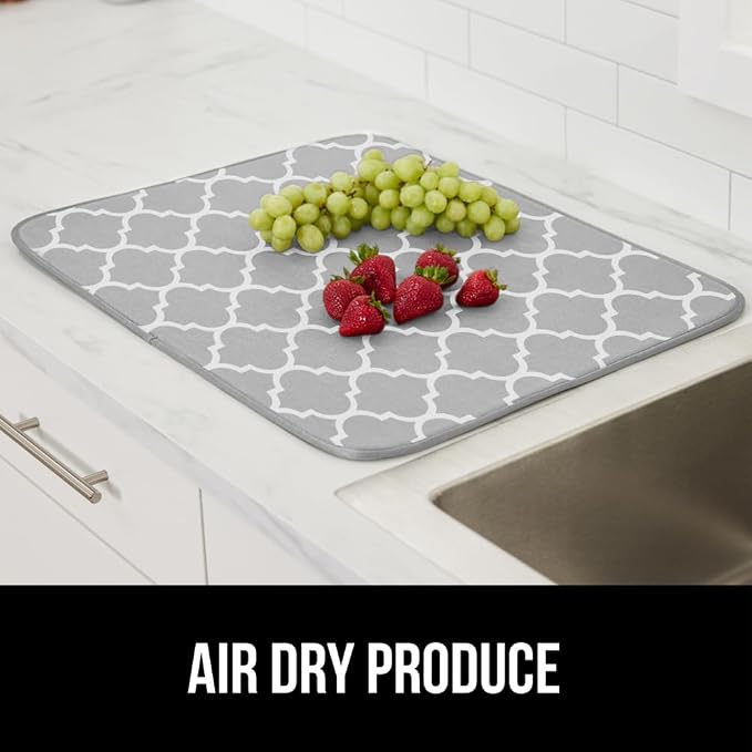 GORILLA GRIP Ultra Water Absorbent Microfiber Dish Drying Mat, Quick Dry Thick - Image 9