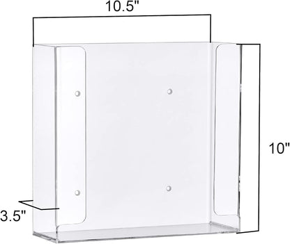 Amazing Abby Acrylic Glove Box Holder, Wall-Mounted Glove Dispenser, Floating - Image 5
