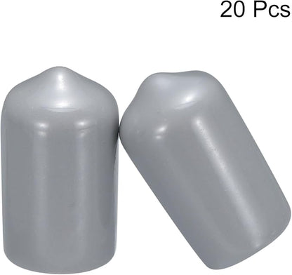 uxcell 20pcs Rubber End Caps 12mm ID Vinyl PVC Round Tube Bolt Cap Cover Screw - Image 2