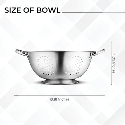 Avador Set of 3 Stainless Steel Colanders, Comes in 1.5 Quart 3qt Quart and 5 - Image 7