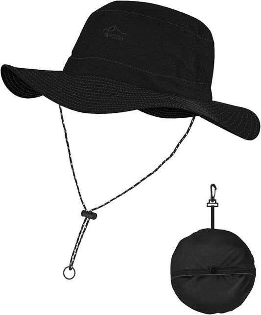 BROTOU Foldable Bucket Hats for Women/Men, UPF 50+ Wide Brim Sun Hat, Waterproof Fishing Cap with UV Protection