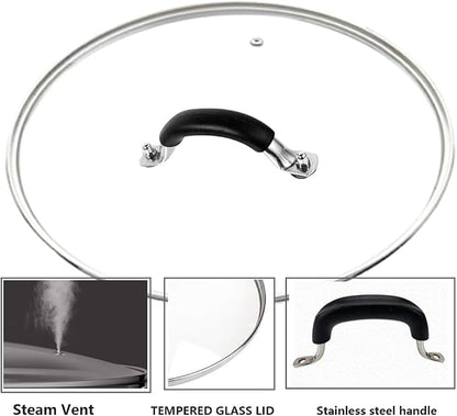 12 Inch Tempered Glass Lid for Lodge 12" Cast Iron Skillets & 7QT Dutch Ovens - Image 3