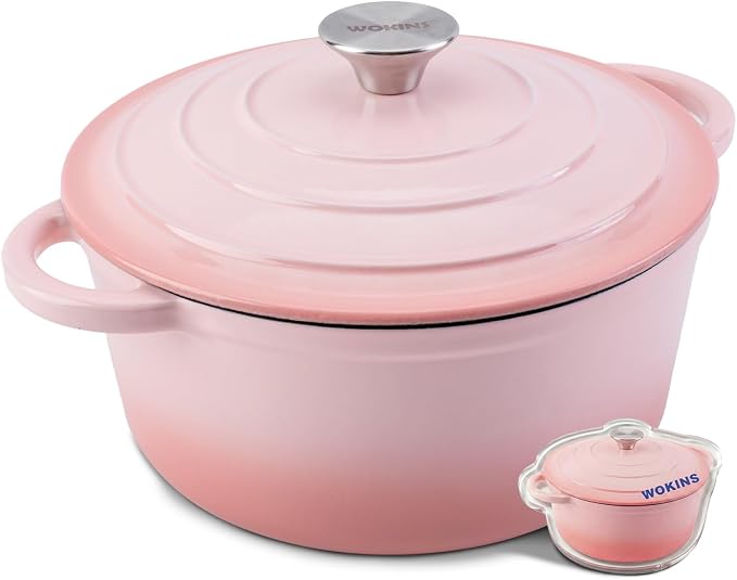 Enameled Cast Iron Dutch Oven by WOKINS