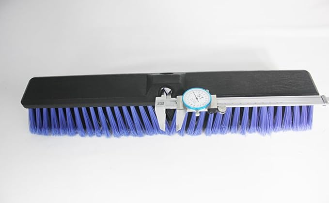 2PCS Push Broom Head Outdoor Large Stiff Bristle Broom Head - Excellent Cleaning Performance - Easy Installation Broom Head(Blue, 18 inches)