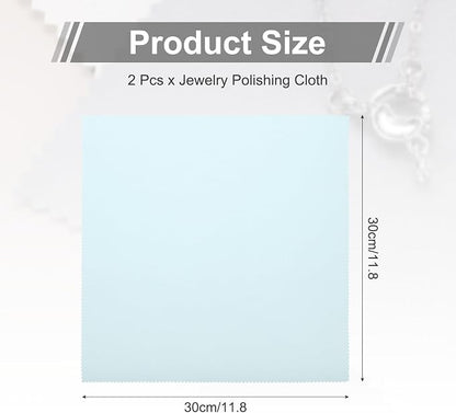 MECCANIXITY Jewelry Polishing Cloth 11.8x11.8 Inch Silver Polish Cleaning - Image 2