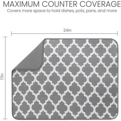 Bellemain XL Dish Mat 24" x 17" Microfiber Dish Drying Mat, Super absorbent - Image 2