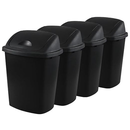25 Liter Plastic Swing-Top Trash Can - Image 6