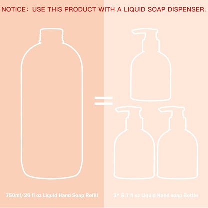 ROMIIE ZOI Liquid Hand Soap Refills, Gentle & Moisturizing Formula, 750 ML/ 26 - Image 7