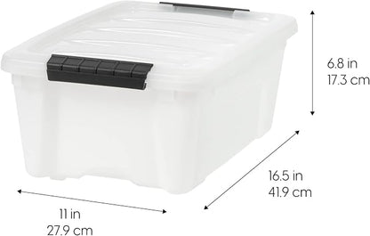 IRIS USA 13 Qt Stackable Plastic Storage Bins - Image 2