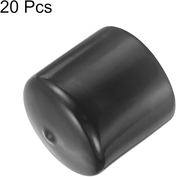 uxcell 20pcs Rubber End Caps 47mm ID Vinyl Round Tube Bolt Cap Cover Thread - Image 2
