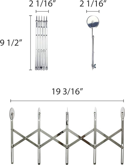 TrueCraftware- 5-Wheel Stainless Steel Adjustable Dough Divider- Pastry Cutter - Image 5