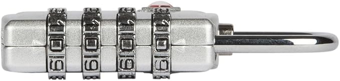 TSA Luggage Locks with 4 Digit Combination – Heavy Duty Set Your Own Padlocks for Travel, Baggage, Suitcases & Backpacks – 1 Pack Silver