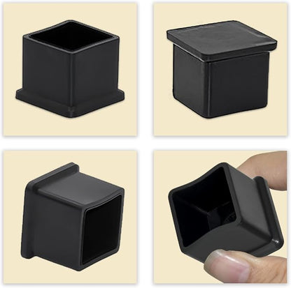 Flyshop 20 Pieces 22 x 22mm PVC Chair Leg Caps Square, Protective Caps - Image 5