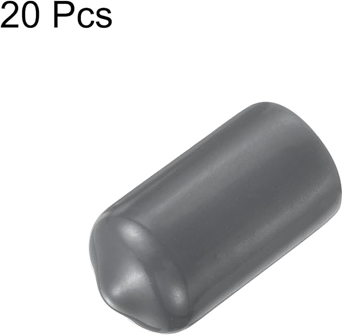 uxcell 20pcs Rubber End Caps 7.5mm ID Vinyl Round Tube Bolt Cap Cover Thread - Image 2