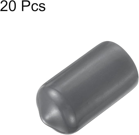 uxcell 20pcs Rubber End Caps 3.5mm ID Vinyl Round Tube Bolt Cap Cover Thread - Image 2