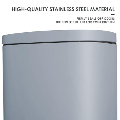 AthLike Trash Can, Stainless Steel Kitchen Garbage Can, Step Waste Bin - Image 2