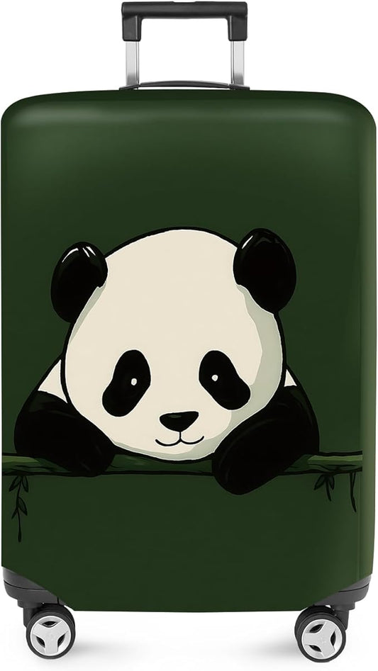 ANNA QUEEN Panda Luggage Cover, Cute Panda Design Suitcase Protector, Stretchable Washable Travel Sleeve for 20-22 Inch Luggage