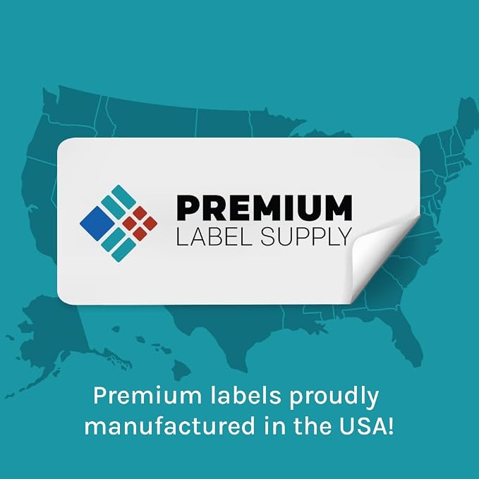 Premium Label Supply Glossy White Sticker Labels – 2.5" x 1.563" – - Image 2