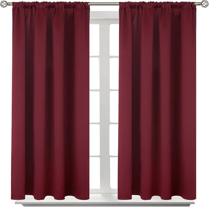 BGment Burgundy Blackout Curtains 54 Inch Long by BGment