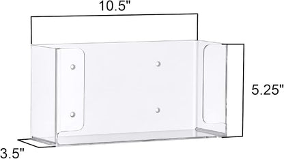 Amazing Abby Acrylic Glove Box Holder, Wall-Mounted Glove Dispenser, Floating - Image 6